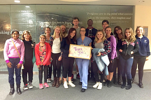 The March of Dimes Year of Service group made and delivered care packages for families whose babies were in the NICU at IU Health.